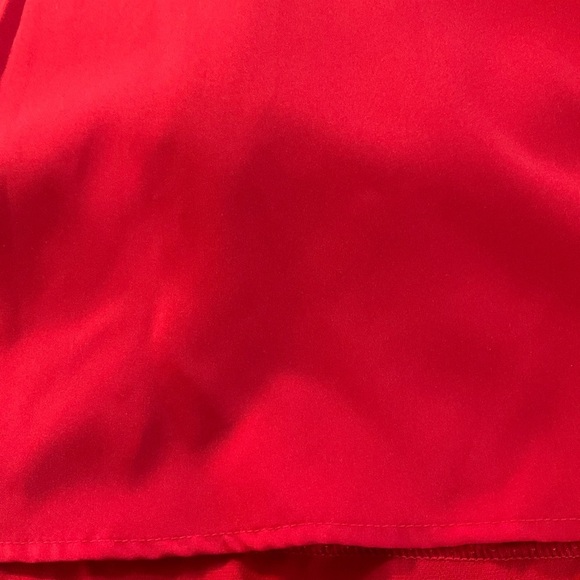 Sharagano Dress Apple Red Size 4 Flutter Sleeves Princess A-Line - Picture 10 of 13
